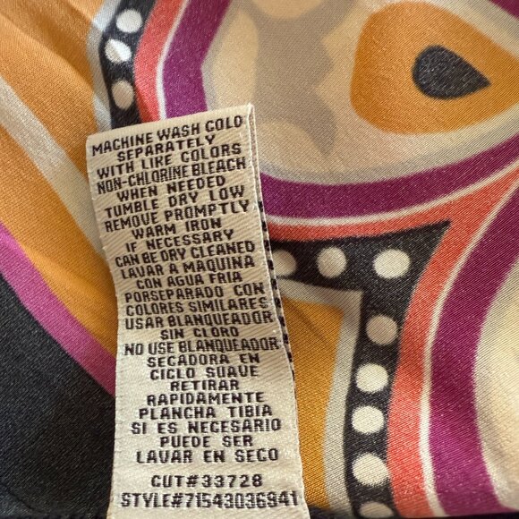 Vintage Nordstrom ECI Silk Foulard Dress - W size 12 - EUC - Picture 7 of 8